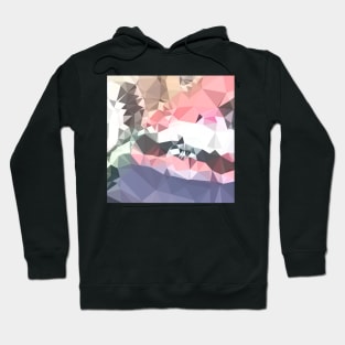 Lavender Pink Abstract Low Polygon Background Hoodie